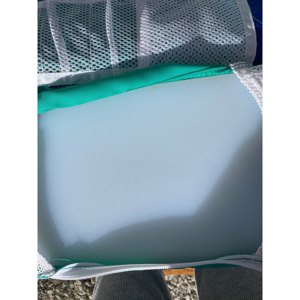 Vtg 90s Eddie Bauer Spell Out Color Block Insulated Beach Cooler Bag Blue NWT - Picture 4 of 9